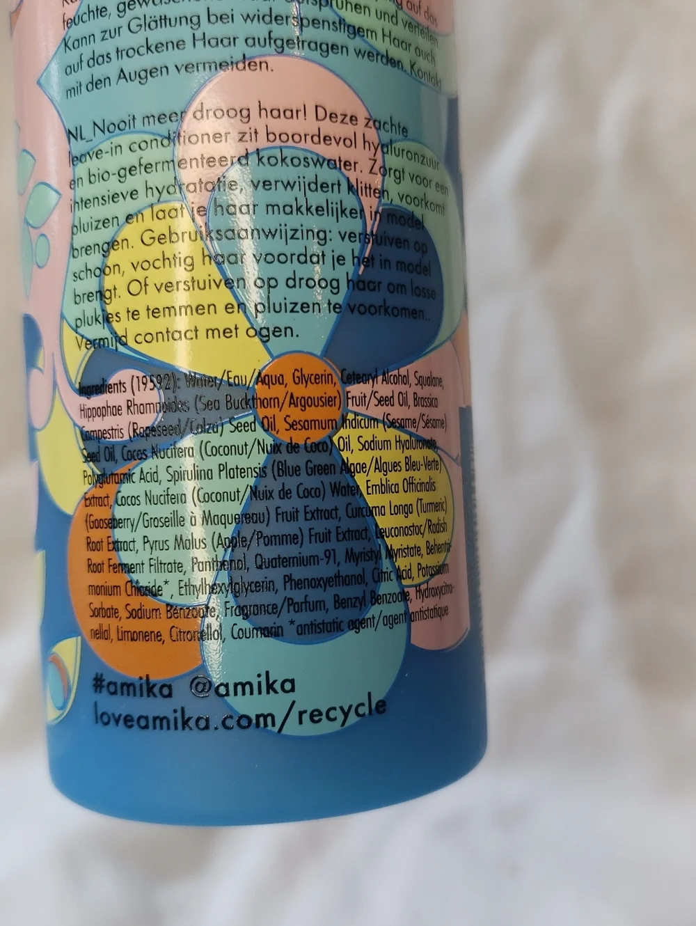 amika Hydro Rush Intense Moisture Leave-In Hair Conditioner Hyaluronic Acid